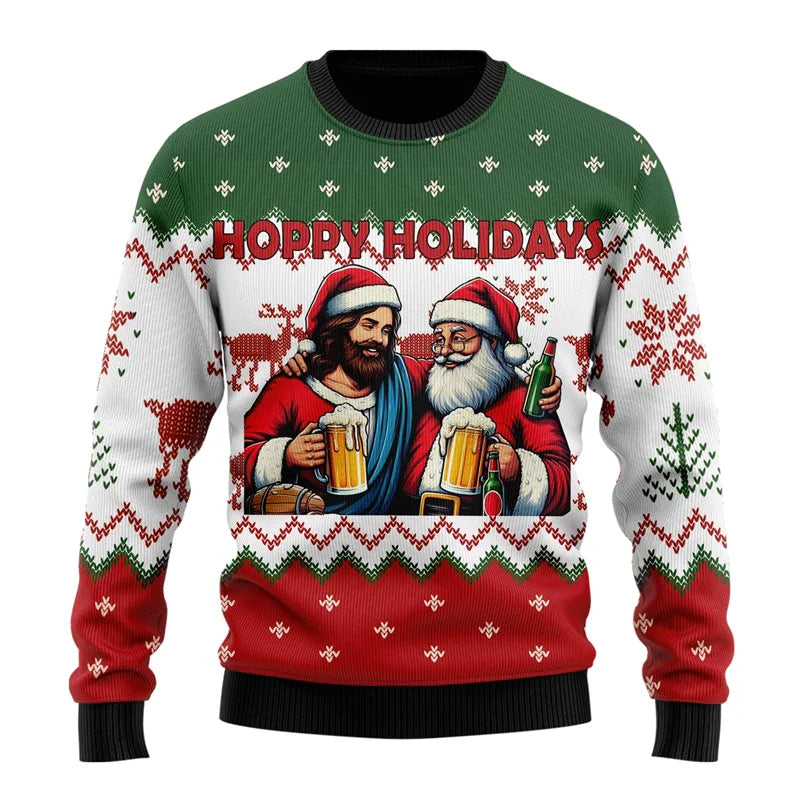 Funny Men’s Christmas Sweater - Warm Festive Holiday Jumper