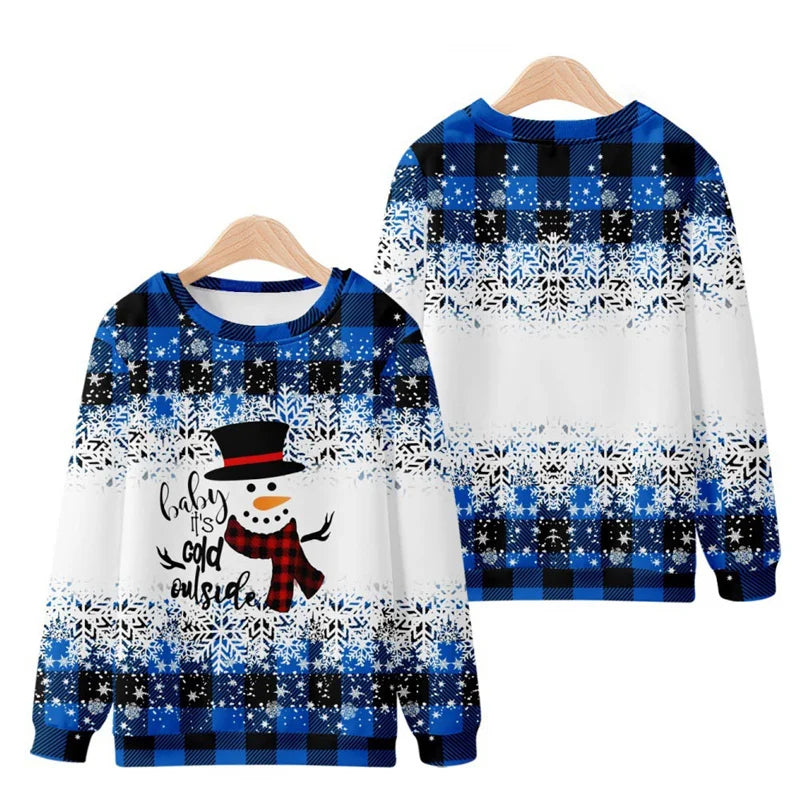 3D Printed Men’s Christmas Sweater – Warm Long Sleeve Festive Top