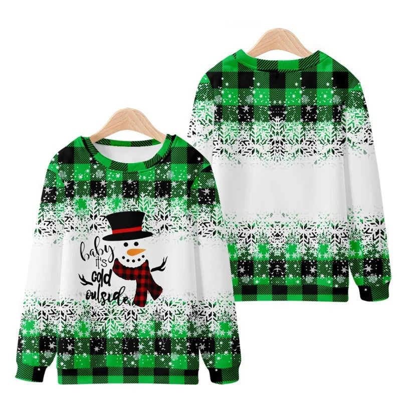3D Printed Men’s Christmas Sweater – Warm Long Sleeve Festive Top