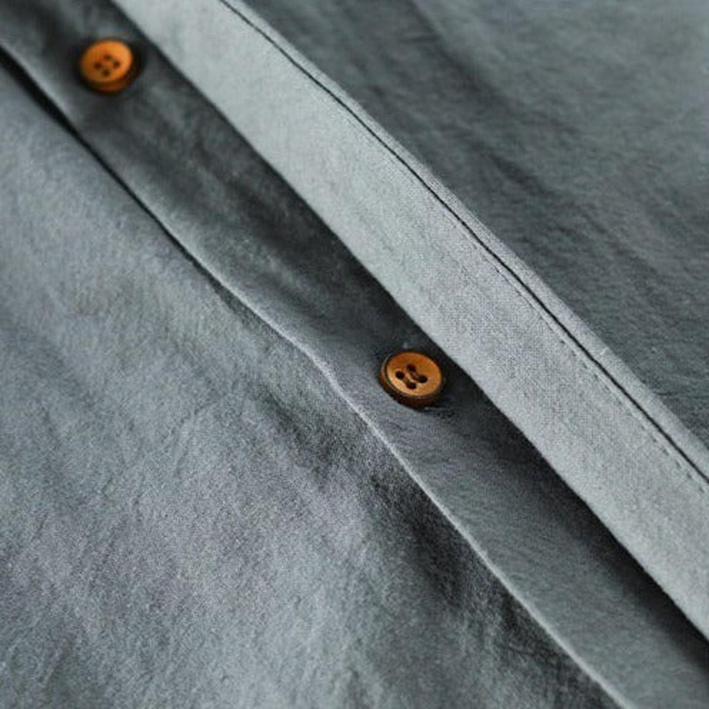 Slim fit men's shirt – stand-up collar and long sleeves