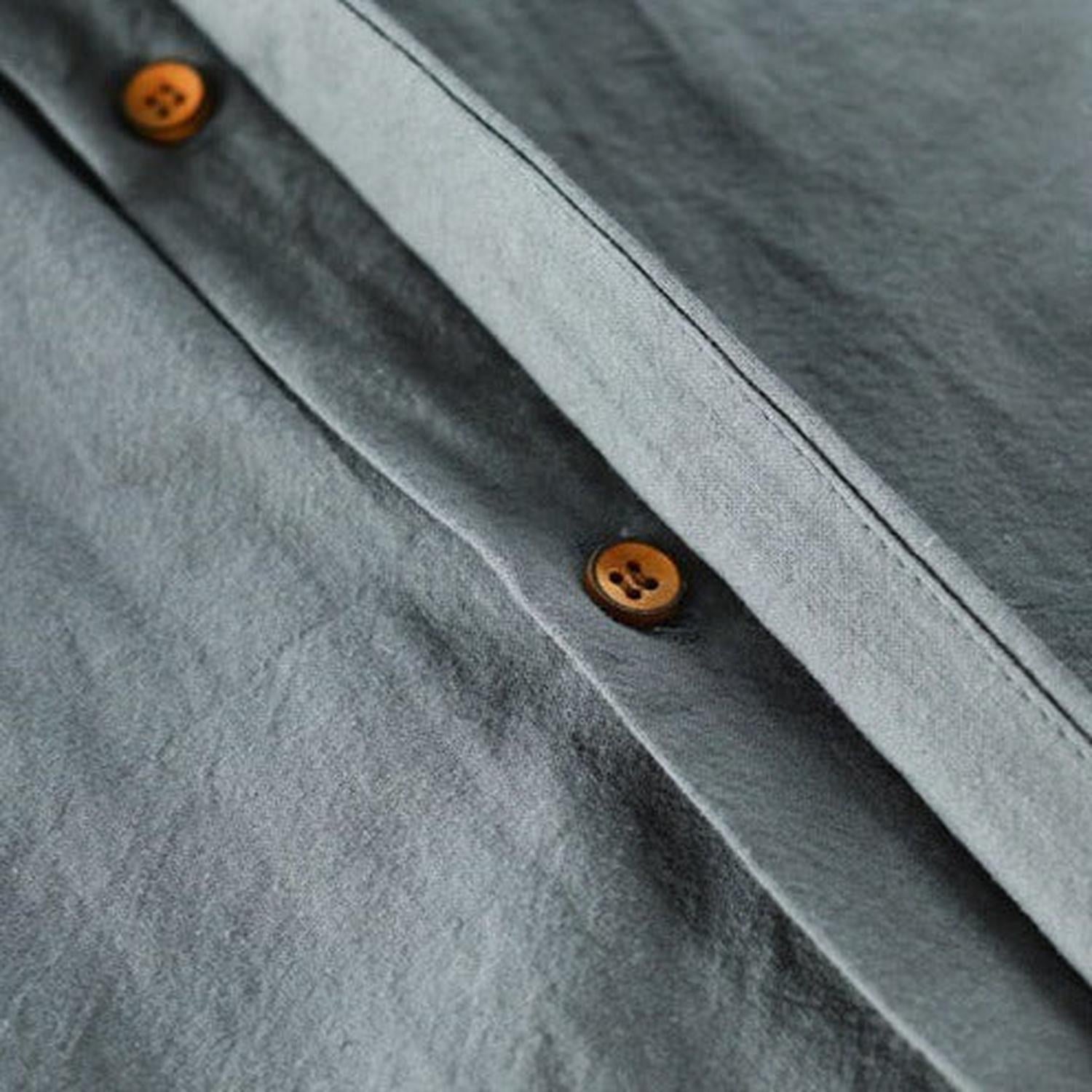Slim fit men's shirt – stand-up collar and long sleeves