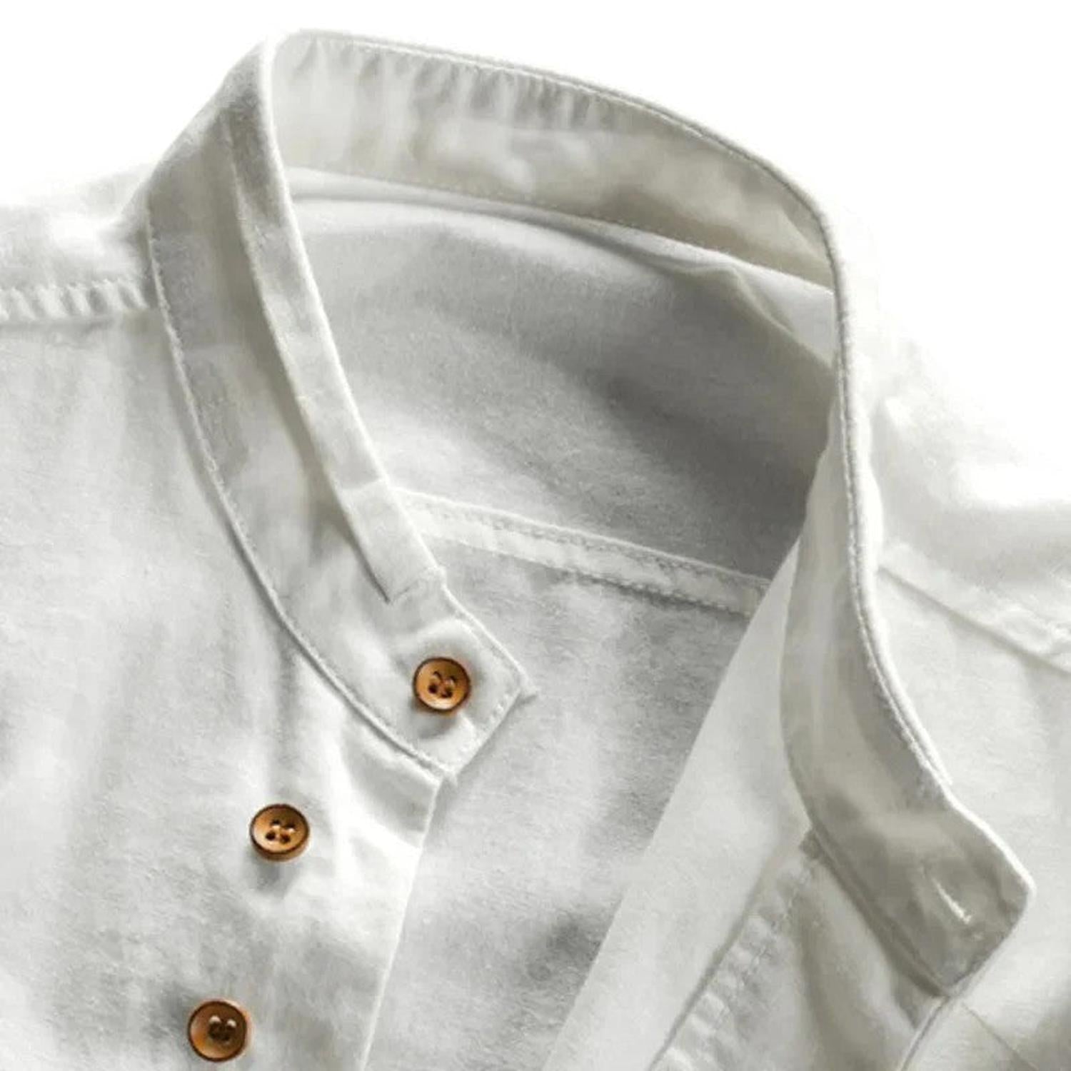 Slim fit men's shirt – stand-up collar and long sleeves