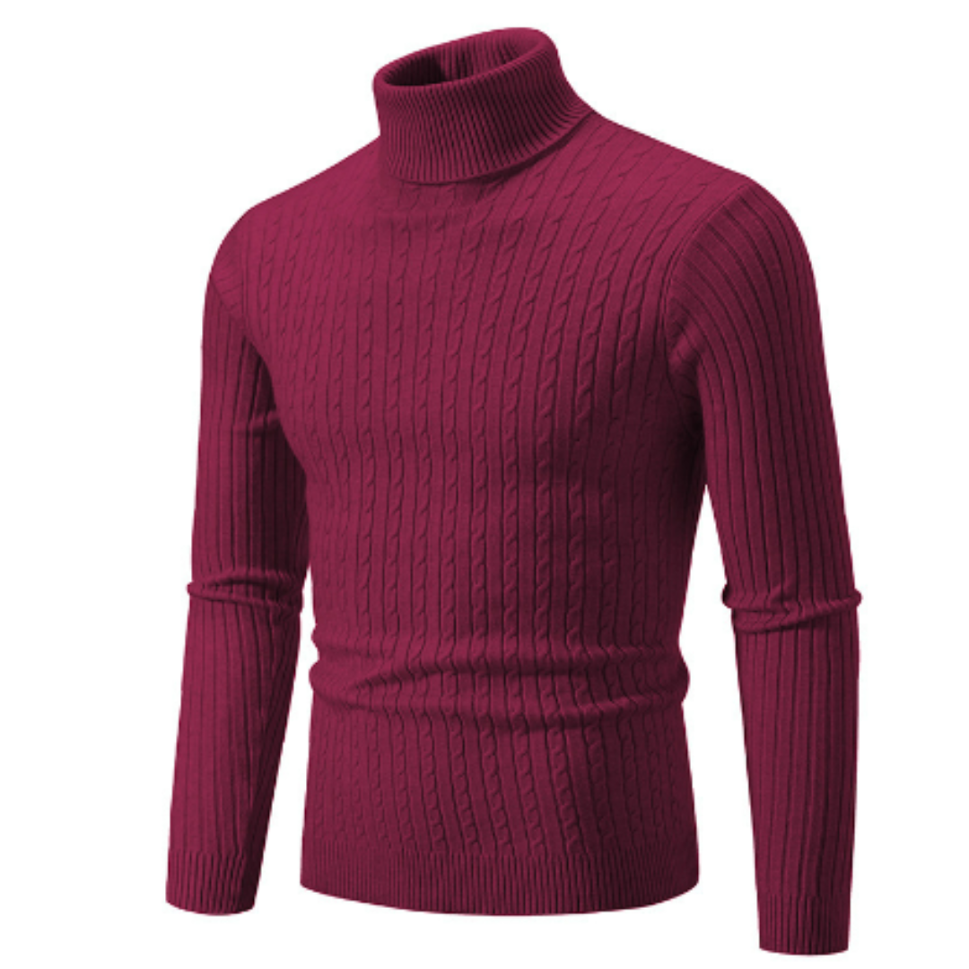 Turtleneck Sweater Men Warm Winter Pullover