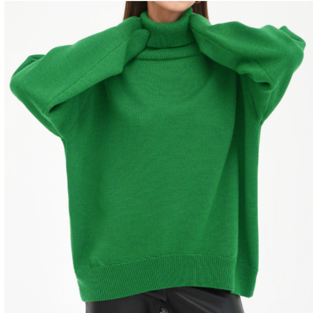 Turtleneck Sweater Women Warm Modern Long Sleeve Winter Jumper