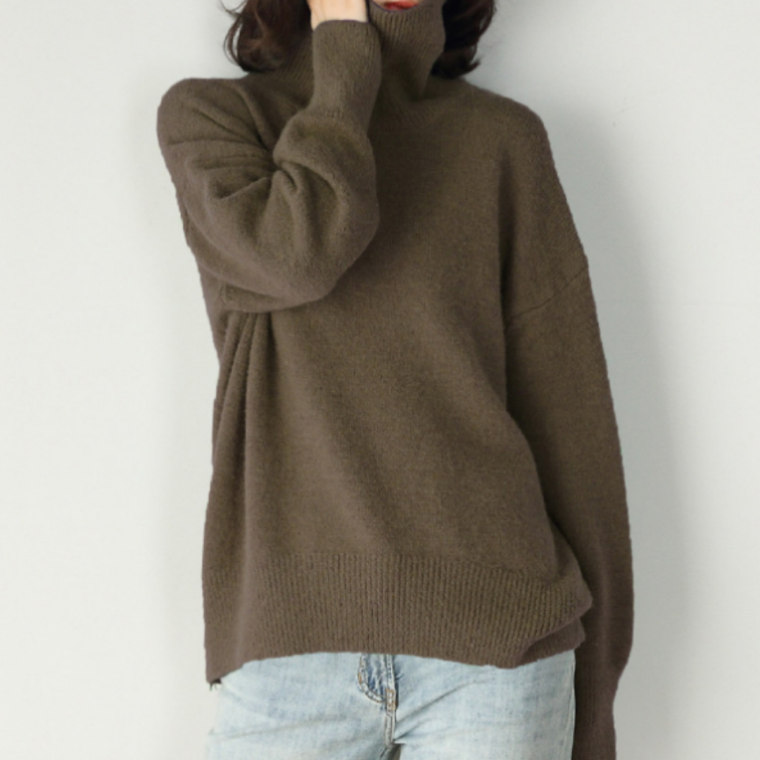 Turtleneck Sweater Women Warm Modern Long Sleeve Winter Jumper