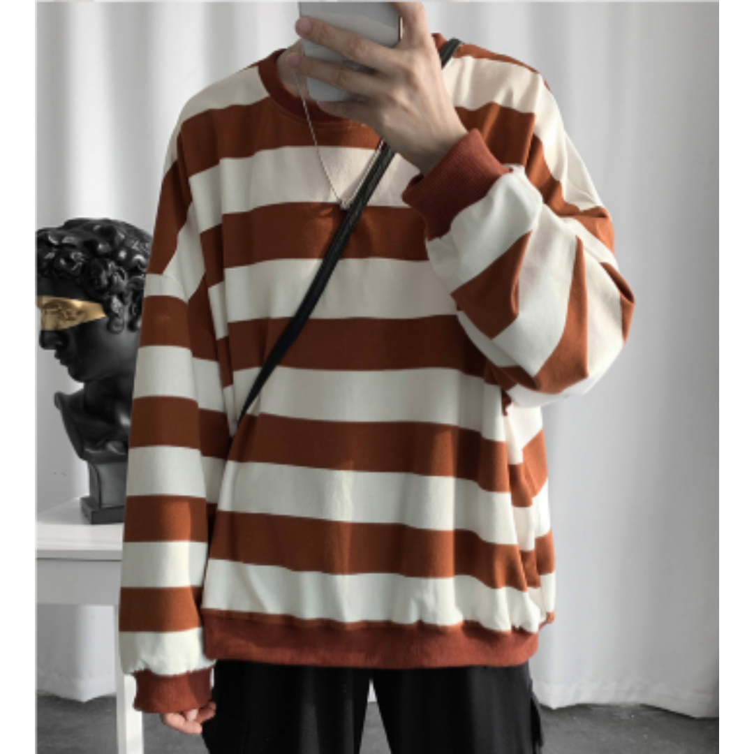 Hoodie Women Warm Striped Casual Everyday Long Sleeve Style