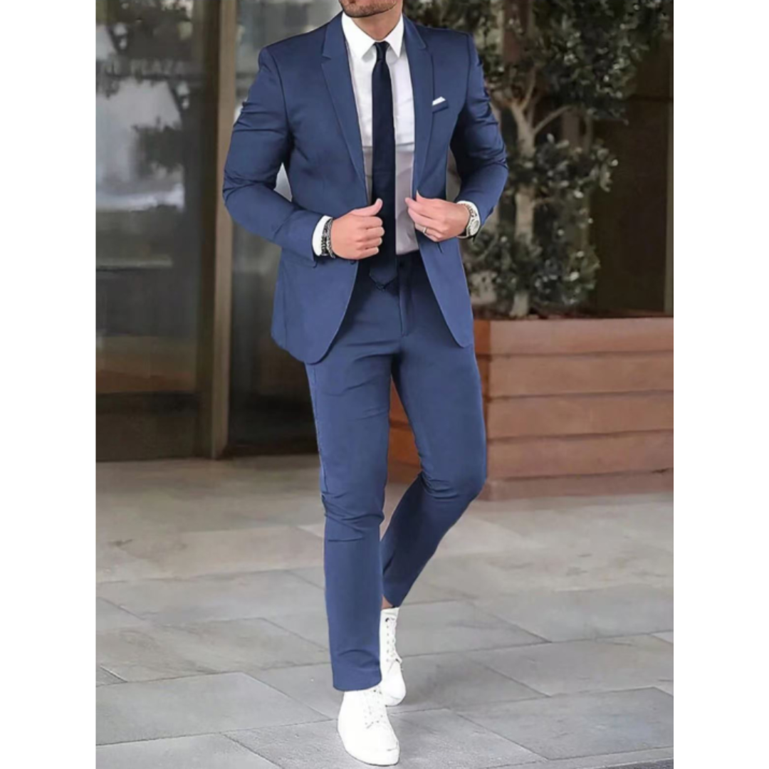 Suit Set Men Classic 2 Piece Wedding Guest Modern Fit