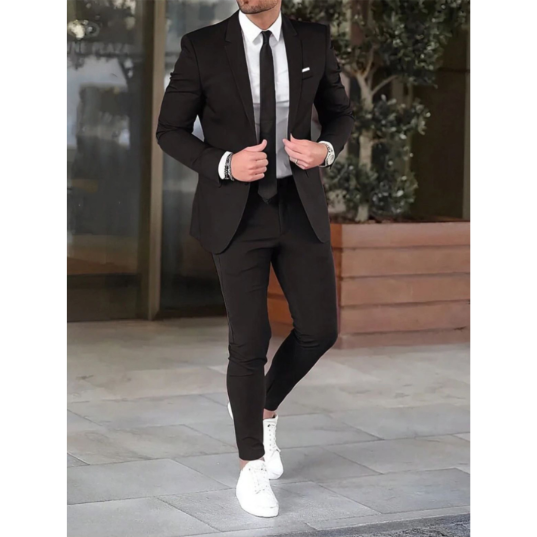 Suit Set Men Classic 2 Piece Wedding Guest Modern Fit
