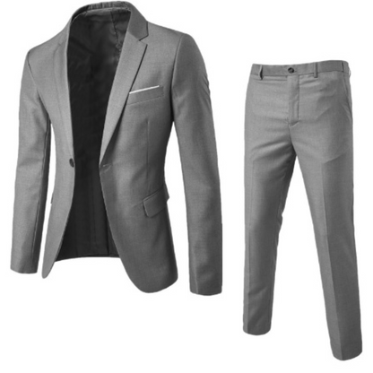 Suit Set Men Classic 2 Piece Wedding Guest Modern Fit