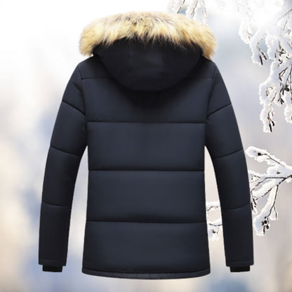 Winter Parka Men Hooded Warm Zipped Coat