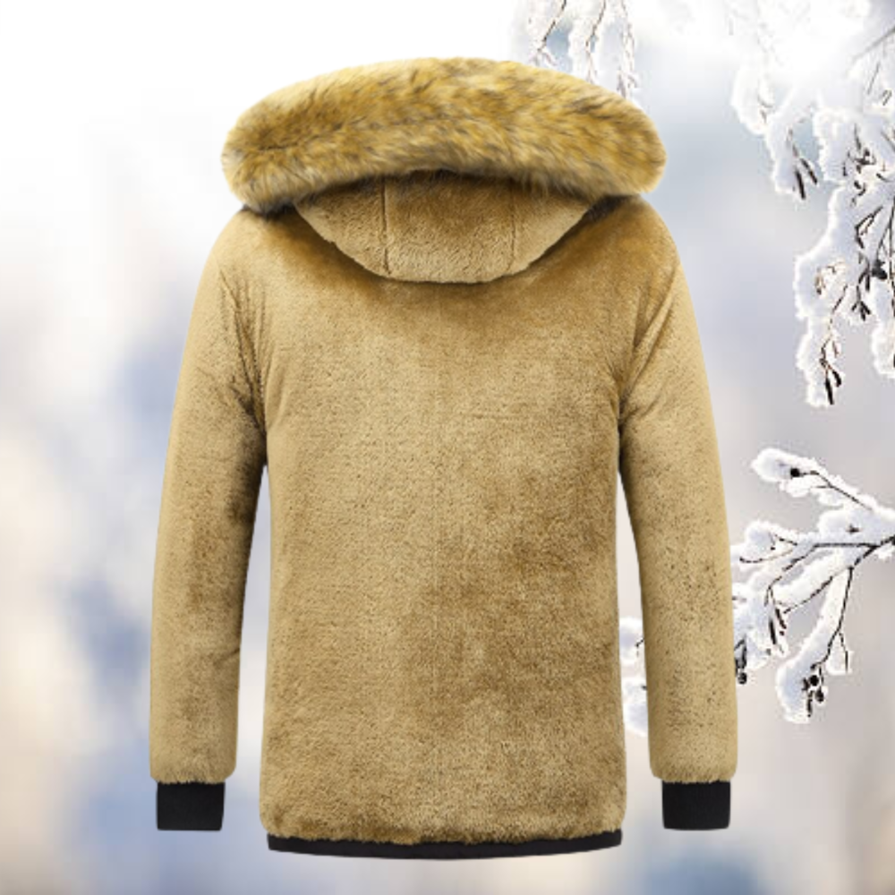 Winter Parka Men Hooded Warm Zipped Coat