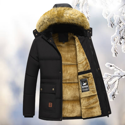 Winter Parka Men Hooded Warm Zipped Coat