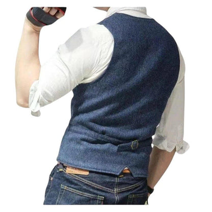 V-neck men's suit vest