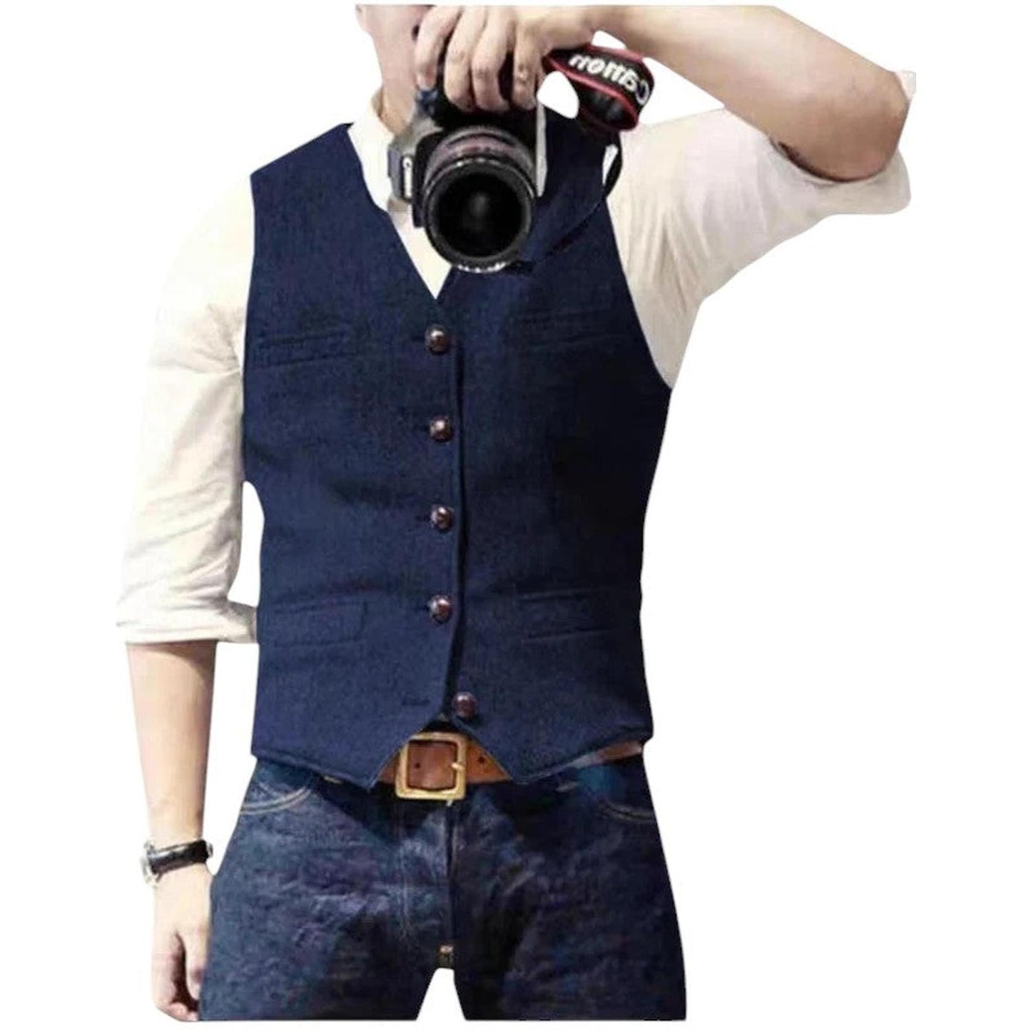 V-neck men's suit vest