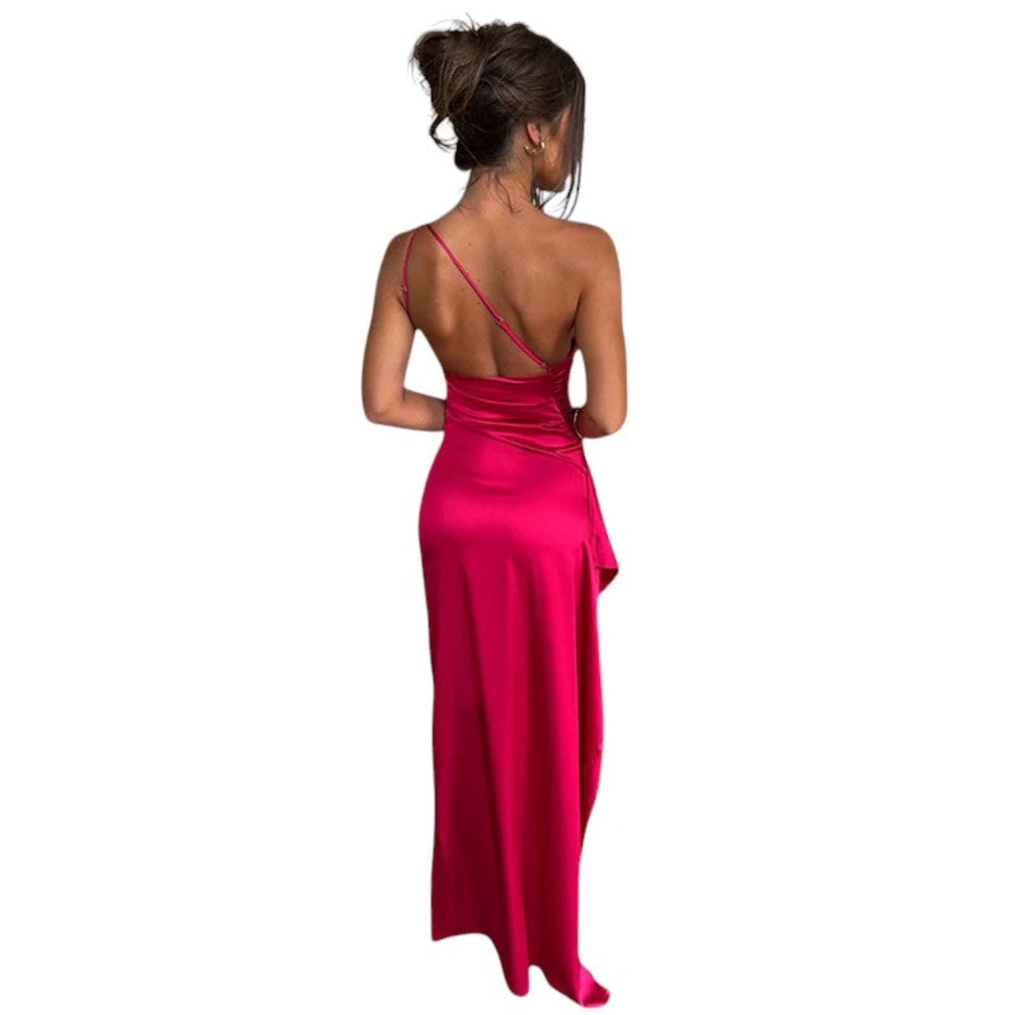 Women’s long satin evening dress – Elegant formal gown