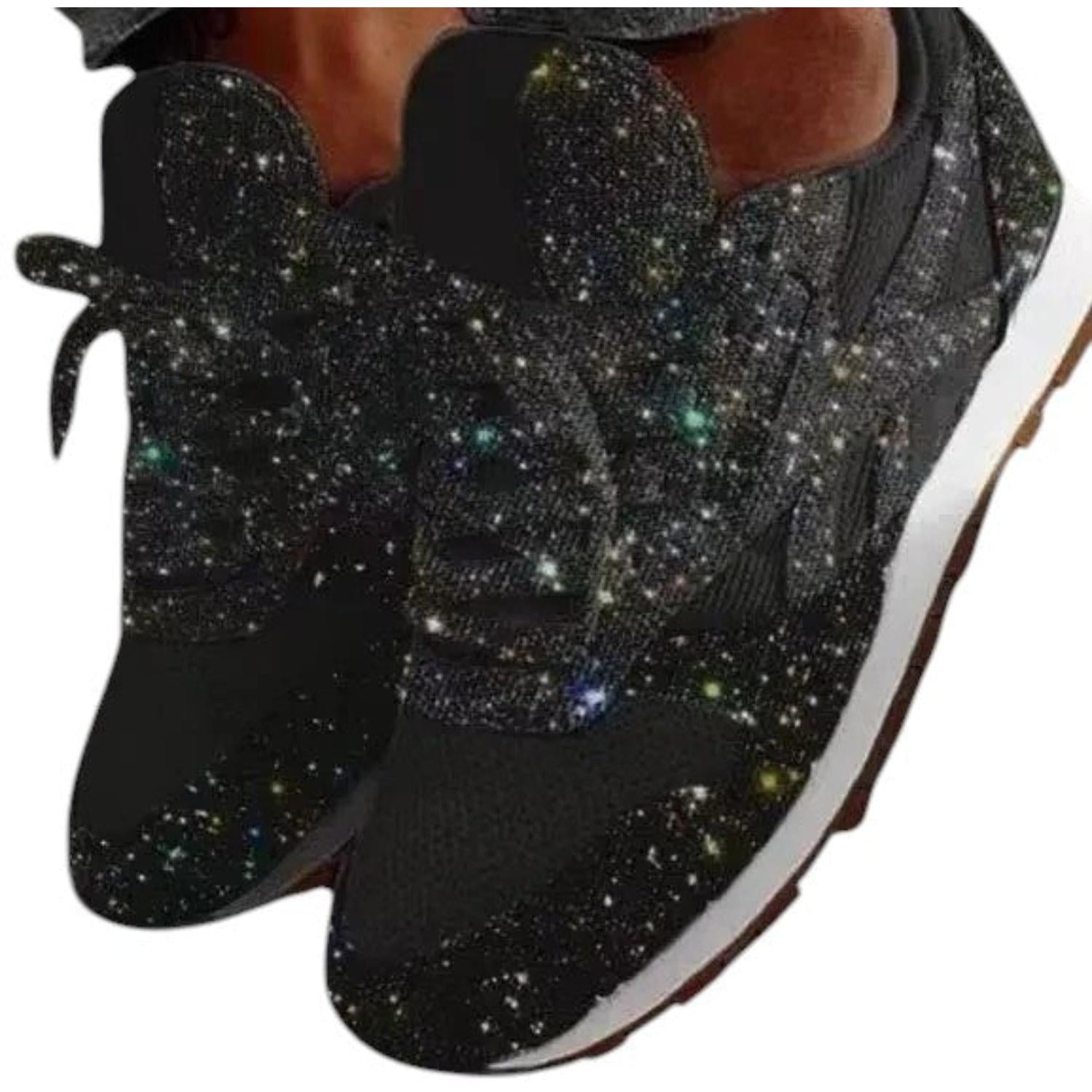 Women’s sparkle shoes – glitter finish and casual comfort