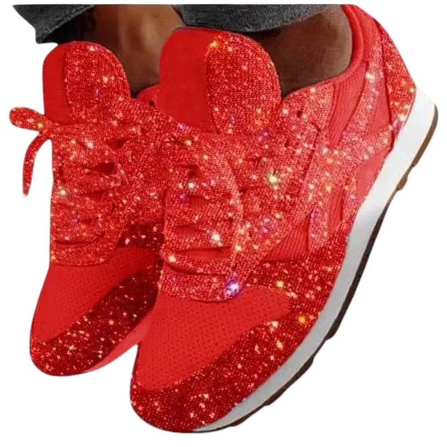 Women’s sparkle shoes – glitter finish and casual comfort