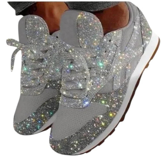 Women’s sparkle shoes – glitter finish and casual comfort