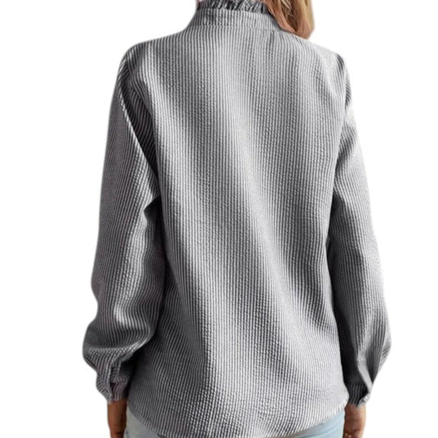 Women’s striped long sleeve blouse – Elegant smart-casual top