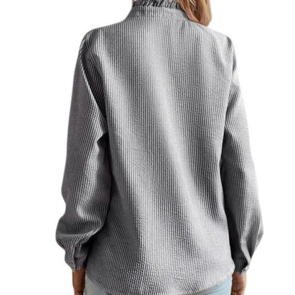 Women’s striped long sleeve blouse – Elegant smart-casual top
