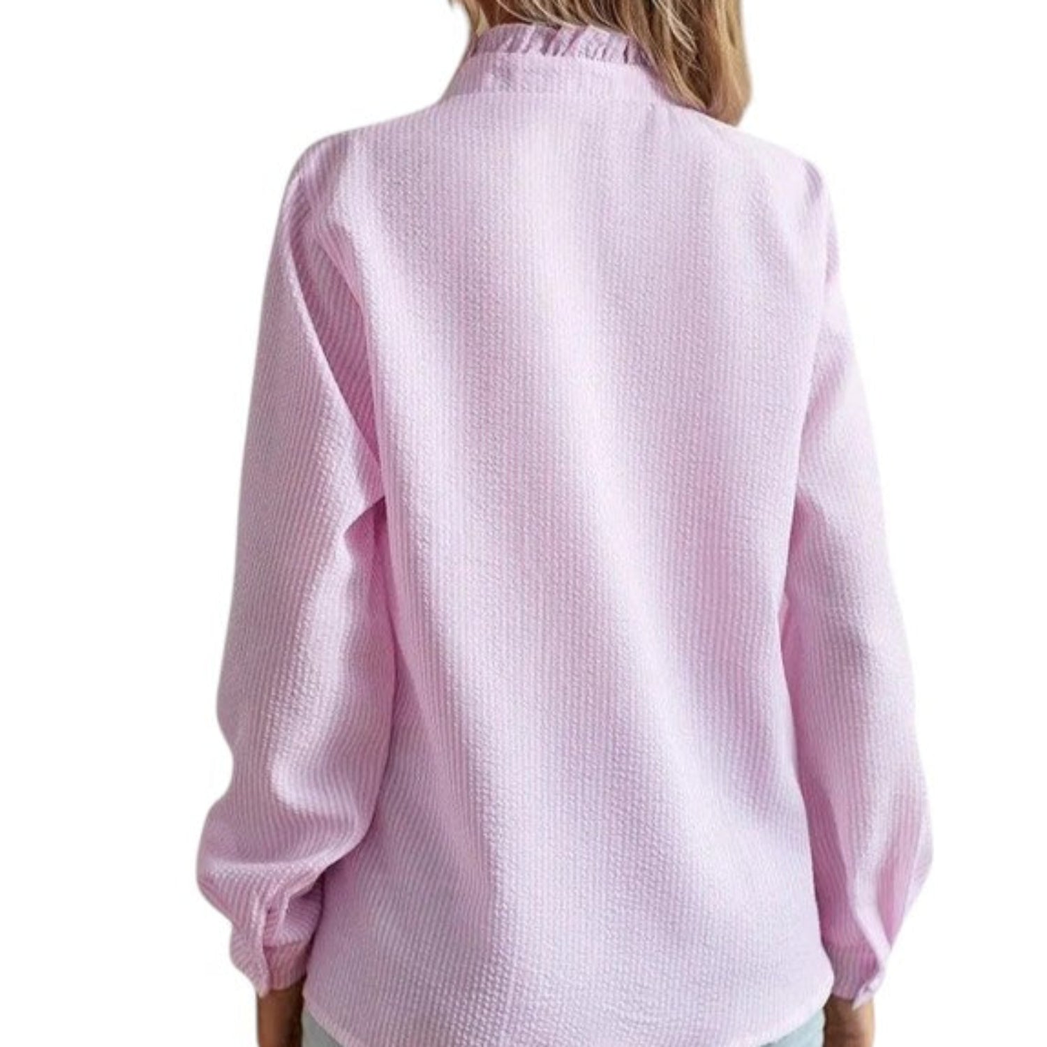 Women’s striped long sleeve blouse – Elegant smart-casual top