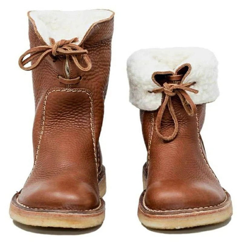 Ankle Boots Women Winter Warm Lined Boots for Cold Weather