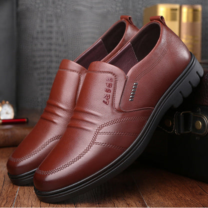 Non-Slip Men’s Leather Shoes – Comfort & Elegance