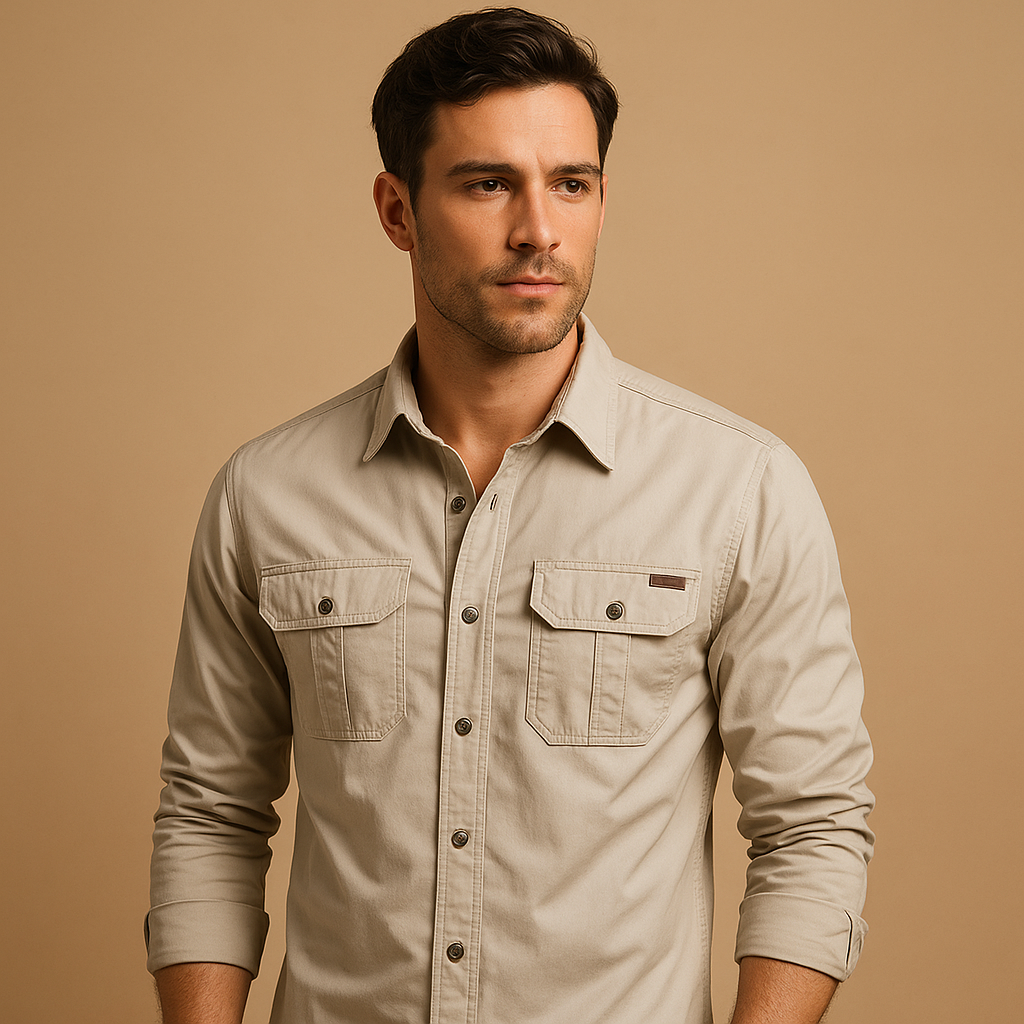 Cargo Shirt Men Relaxed Fit Outdoor Style for Everyday Comfort