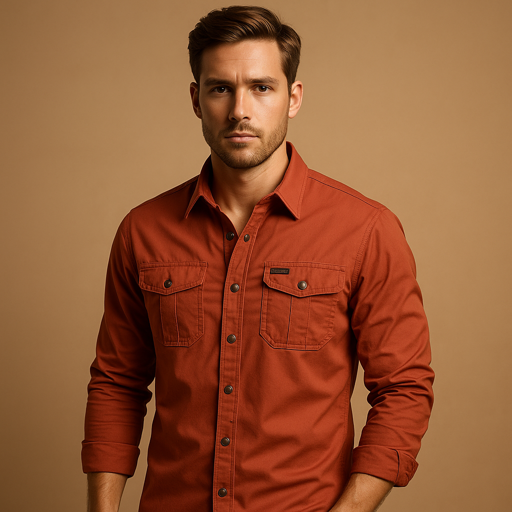 Cargo Shirt Men Relaxed Fit Outdoor Style for Everyday Comfort