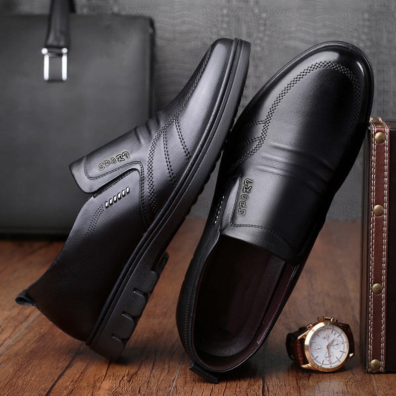 Non-Slip Men’s Leather Shoes – Comfort & Elegance