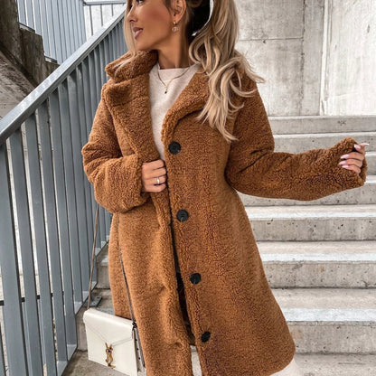 Winter Coat Women Cozy Soft Teddy Style Warm Outerwear