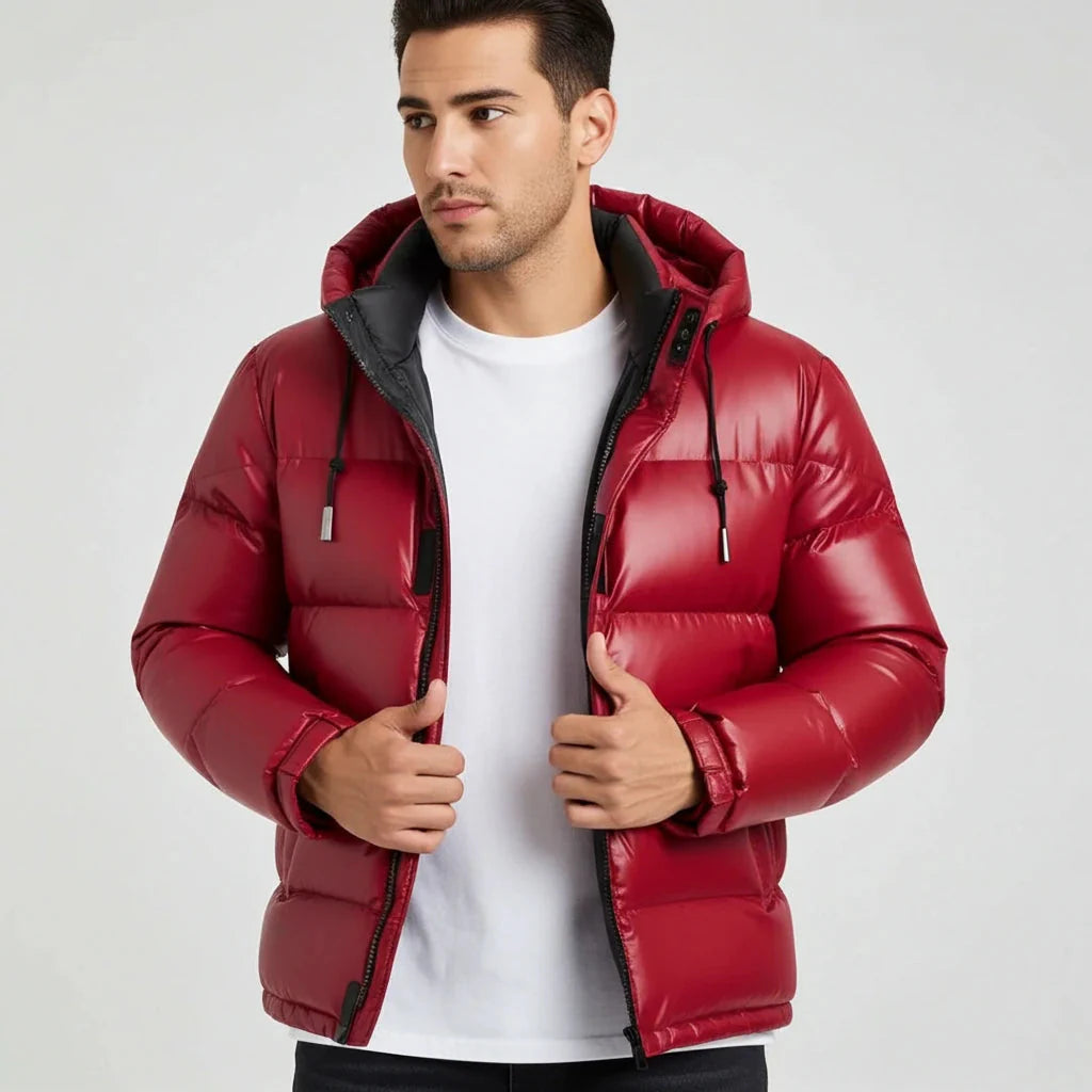 Winter Jacket Men Hooded Design for Outdoor Cold Weather
