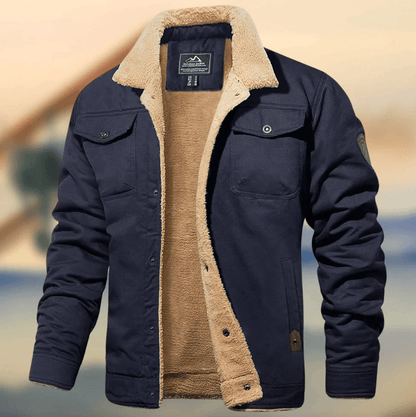 Winter Jacket Men Warm Thick Front Pockets