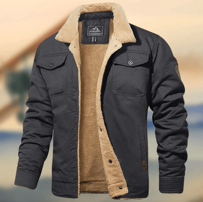 Winter Jacket Men Warm Thick Front Pockets