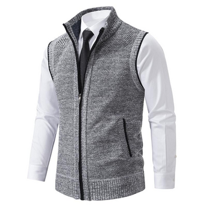 Knitted Vest Men Sleeveless Warm Mid-Season Layer