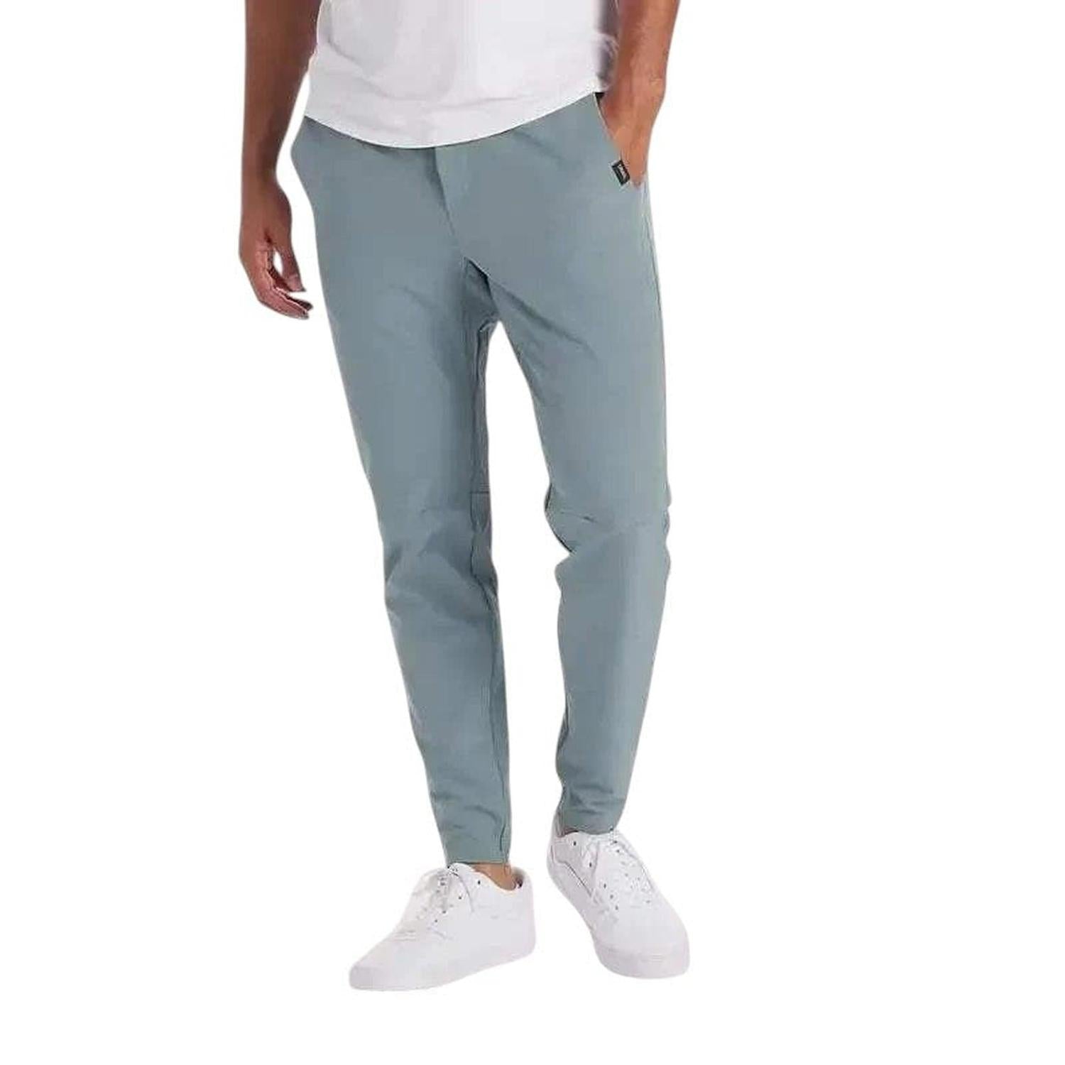 Jogger Trousers Men Slim Fit Stretch Cotton Elastic Cuffs