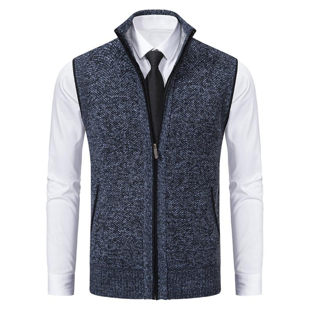 Knitted Vest Men Sleeveless Warm Mid-Season Layer