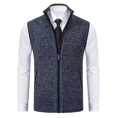 Knitted Vest Men Sleeveless Warm Mid-Season Layer