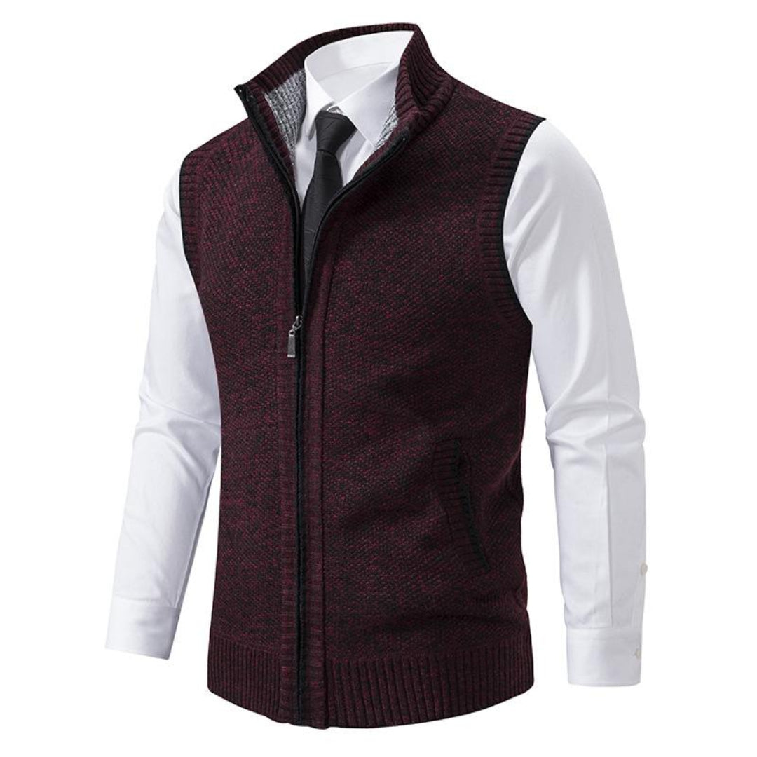 Knitted Vest Men Sleeveless Warm Mid-Season Layer