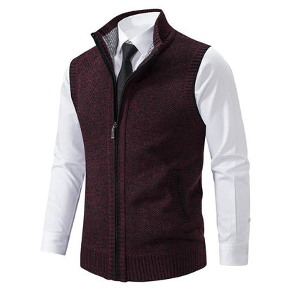 Knitted Vest Men Sleeveless Warm Mid-Season Layer