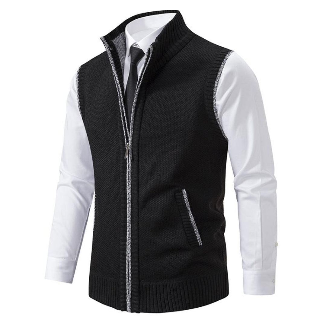 Knitted Vest Men Sleeveless Warm Mid-Season Layer