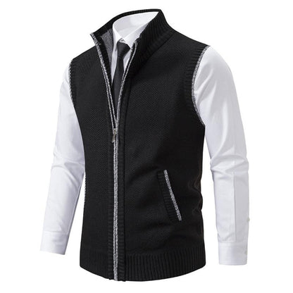 Knitted Vest Men Sleeveless Warm Mid-Season Layer