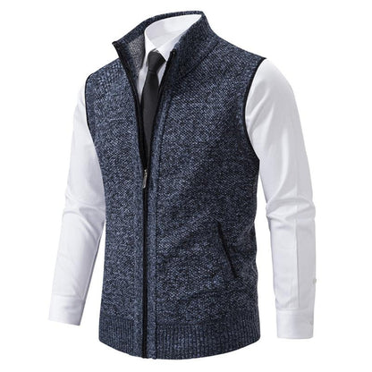 Knitted Vest Men Sleeveless Warm Mid-Season Layer