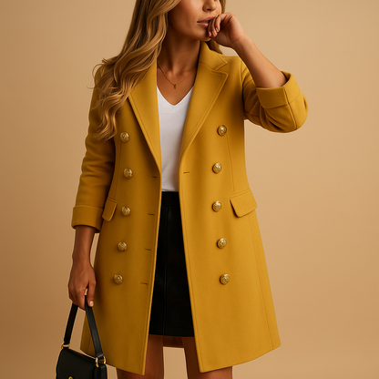Trench Coat Women Long Fitted Style with Belt Closure
