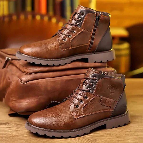 Boots Men Leather Strong Stylish
