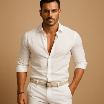 Shirt Men Lightweight Button-Down Fit Effortless Style