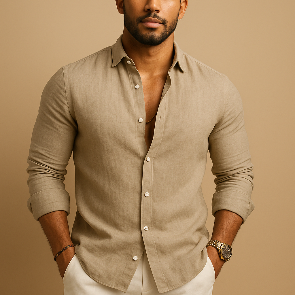 Shirt Men Comfortable Fit Clean Relaxed Silhouette