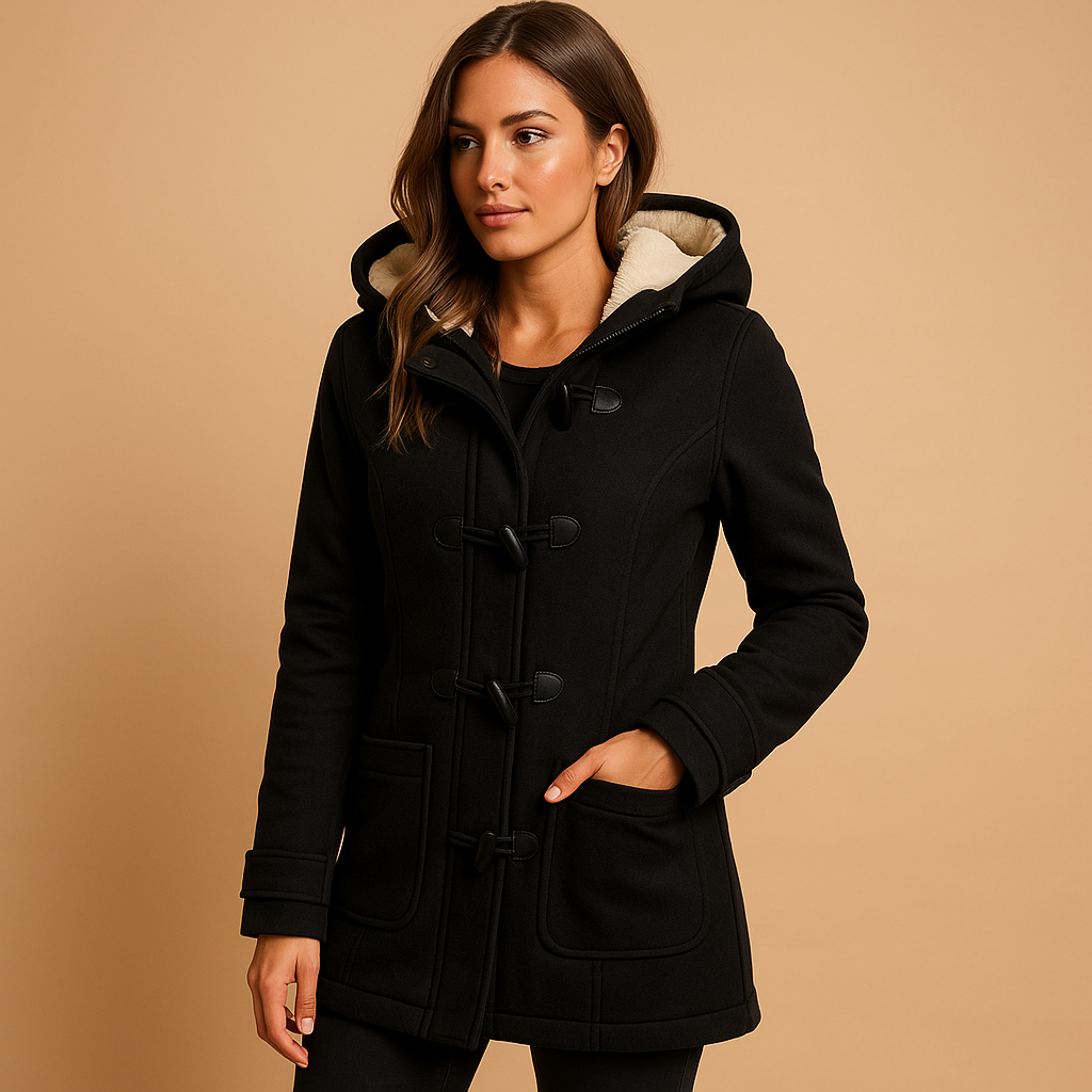 Long Winter Coat Women Hooded Windproof Long Front Zipper Closure