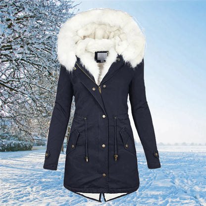 Parka Women Hooded Warm Winter Coat with Pockets