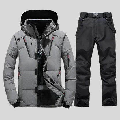 Ski Outfit Set Men Weatherproof Two Piece Design with Regular Fit